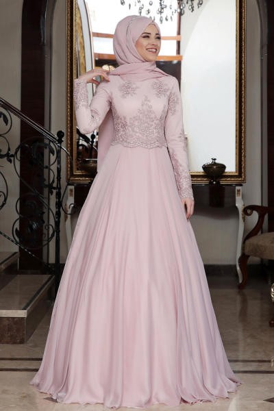 4983 3 شوفي الفساتين الجديدة للخطوبتك - فستان خطوبة للمحجبات U18