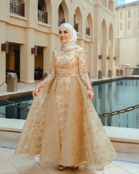 4983 4 شوفي الفساتين الجديدة للخطوبتك - فستان خطوبة للمحجبات U18